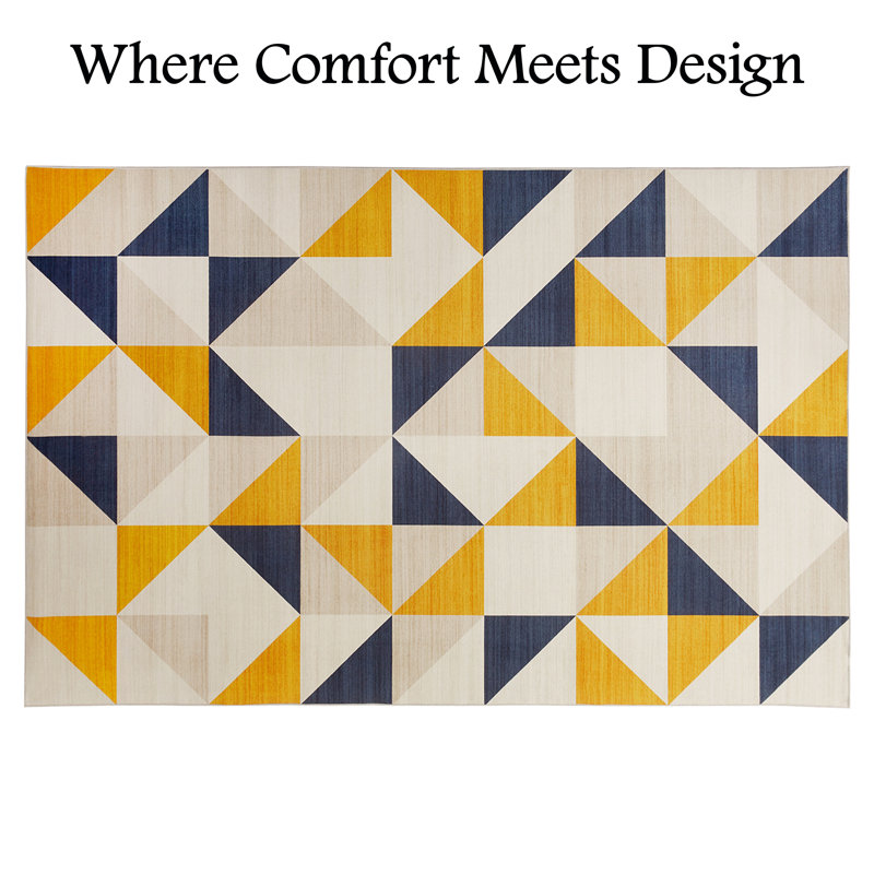 Oriental Machine Tufted Shag Area Rug, Rectangle 120 x 170 cm