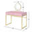 2 Drawers Vanity Desk With Mirror And Jewelry Tray
