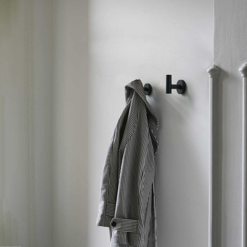 Stainless Steel Wall-Mounted 6-piece bathroom hardware set, Matte Black
