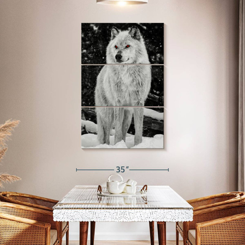 Brampt Wolf Amber Eyes, 50" H x 32" W