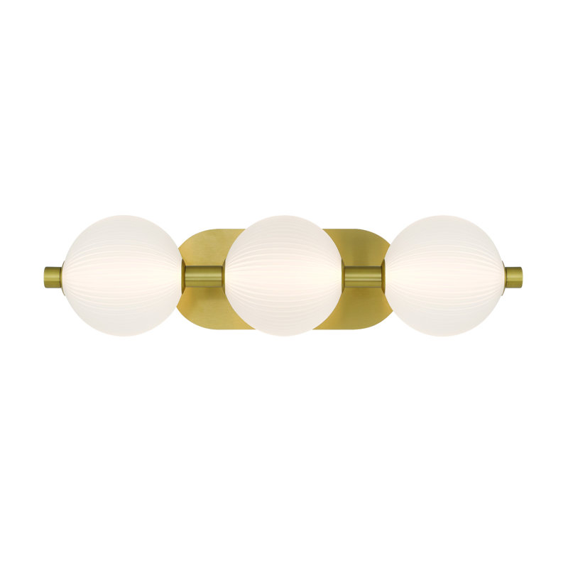 Coiffeuse 3 lumières Palmas en or