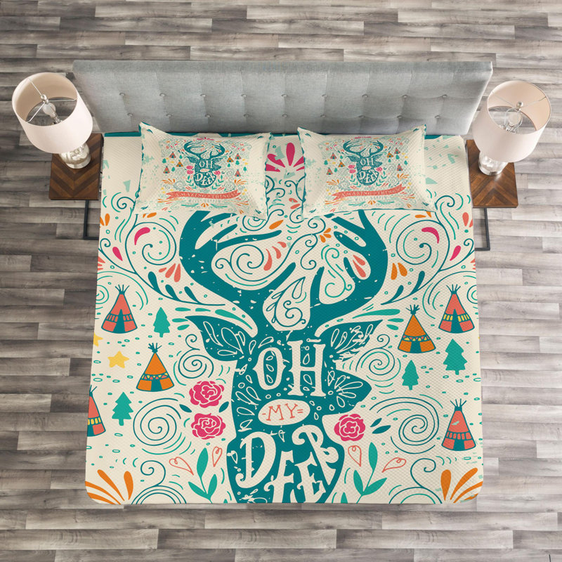 Rustic Polyester Coverlet, Queen Coverlet + 2 Shams