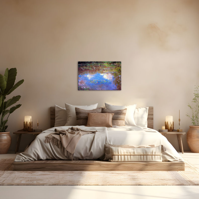 Water Lily Pond IV by Monet Claude 53×80 cm MetalArt Materic Aluminum Satin Effect, Frameless Panel, Lightweight Ready to Hang