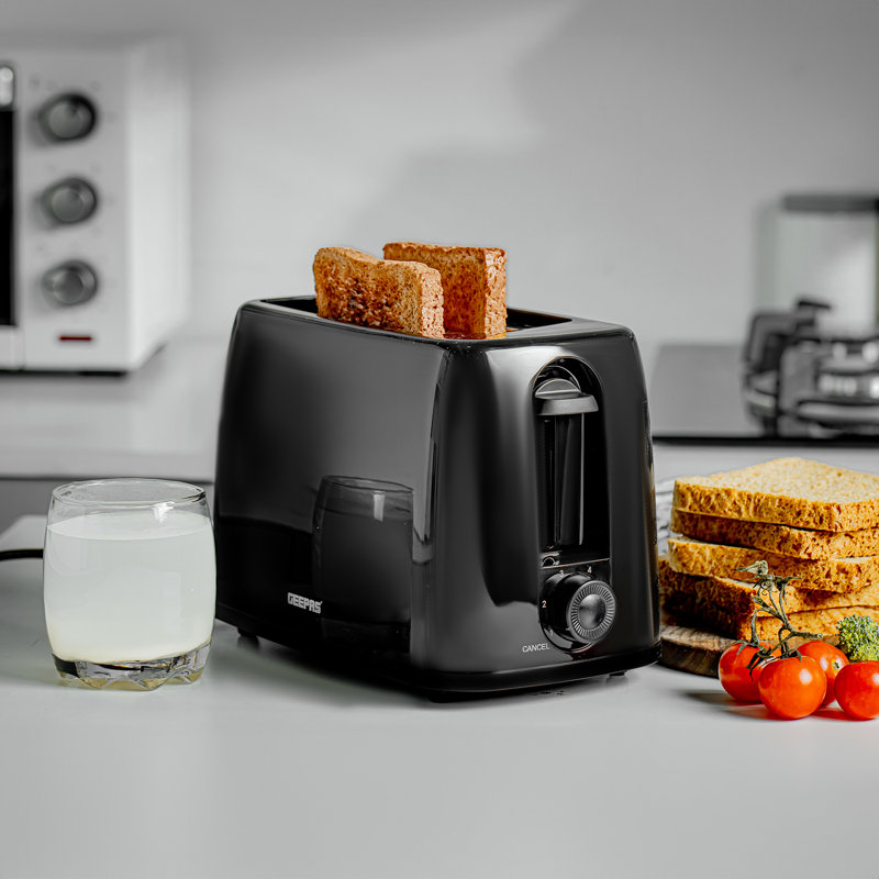GEEPAS Electric Kettle & 2 Slice Bread Toaster Kitchen Set | 1500W 1.8L Stainless Steel Cordless Jug Kettle | Boil Dry Protection & Auto Shut Off | | 650W Toaster with 6 Level Browning Control