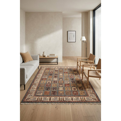 Tapis moderne multicolore 7 pi 0 po x 9 pi 1 po Ersari
