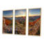 «Majestic Sunset In Mountain Landscape», ensemble de 3 toiles encadrées-64204789-64204791