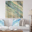 «Blue Silver Spring I - Modern Lake House», reproduction sur bois de pin naturel-37112095