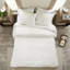 Housse de couette 3 pièces en chenille de coton au design élégant, double / grand pour un décor de chambre à coucher confortable,