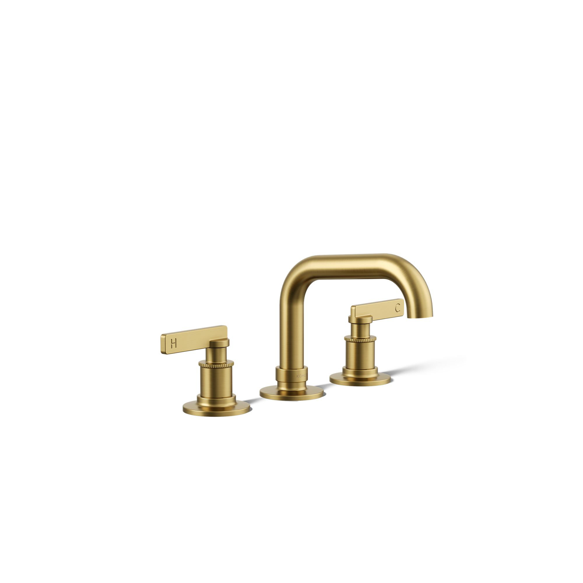 Castia by Studio McGee Widespread Bathroom Sink Faucet 1.0 GPM, Vibrant Brushed Moderne Brass