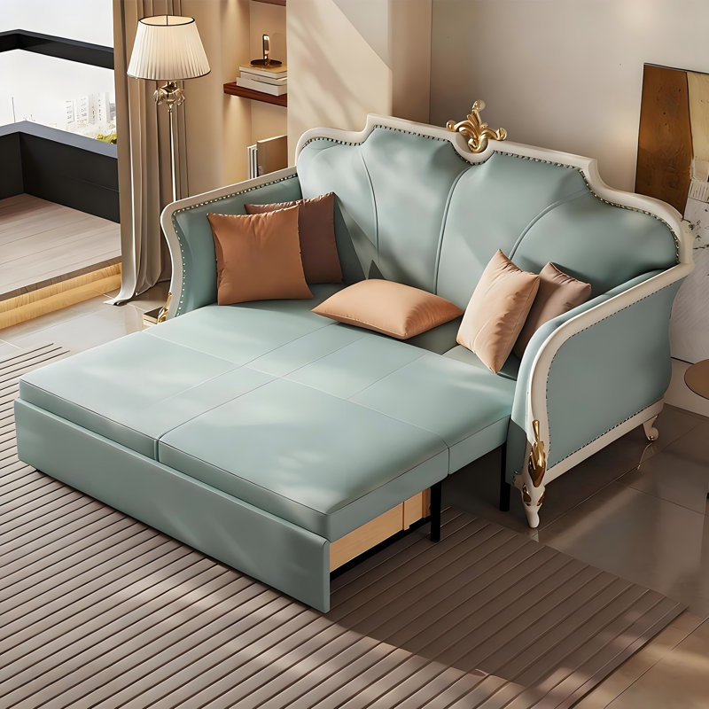 Canapé-lit convertible 90,55 po Modern Light Luxury, H 45,28 po x l 90,55 po x P 37,4 po, Mint Green