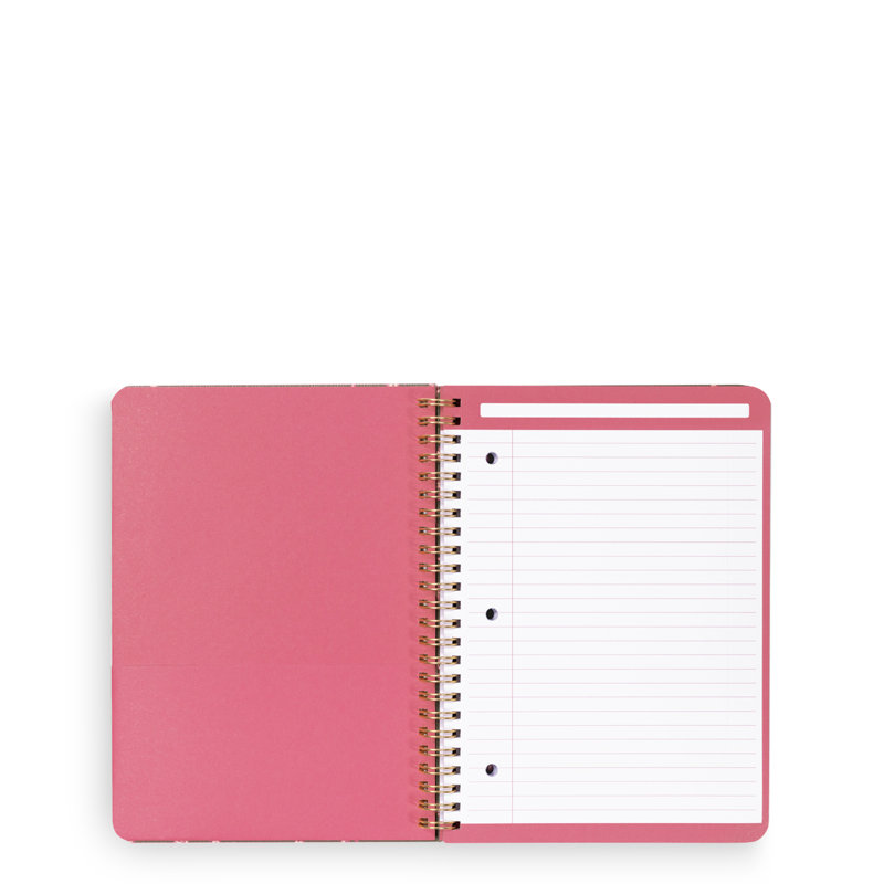 Small Spiral Notebook, Leaf Me Not Paisley