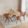 45.3"L Modern Kitchen Dining Table With 32.4"H Dining Chair