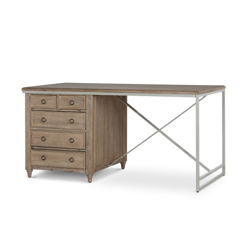 Studio Partners Desk, Whitewash, Driftwood