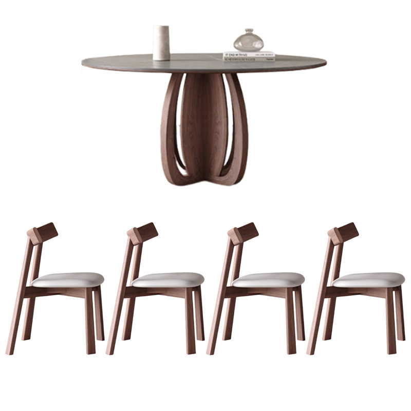 Ancient charm dining table and chair, 29.5"H x 59"L x 59"W
