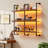 Floating Bar Shelves For Liquor, Wall-mounted Wine Rack With Led Light, Hanging Wine Rack With Stemware Glass Holders For Kitchen, Dining Room, Bar Decor Storage Display