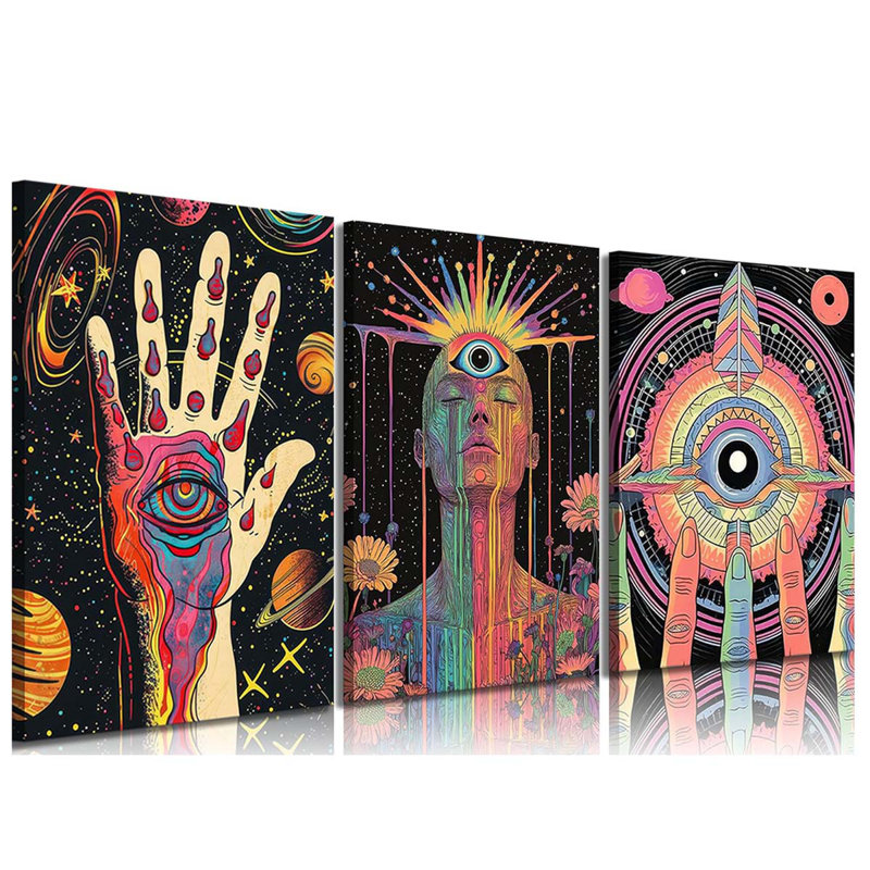 3 Piece Wrapped Canvas Print, 60 cm H x 120 cm W