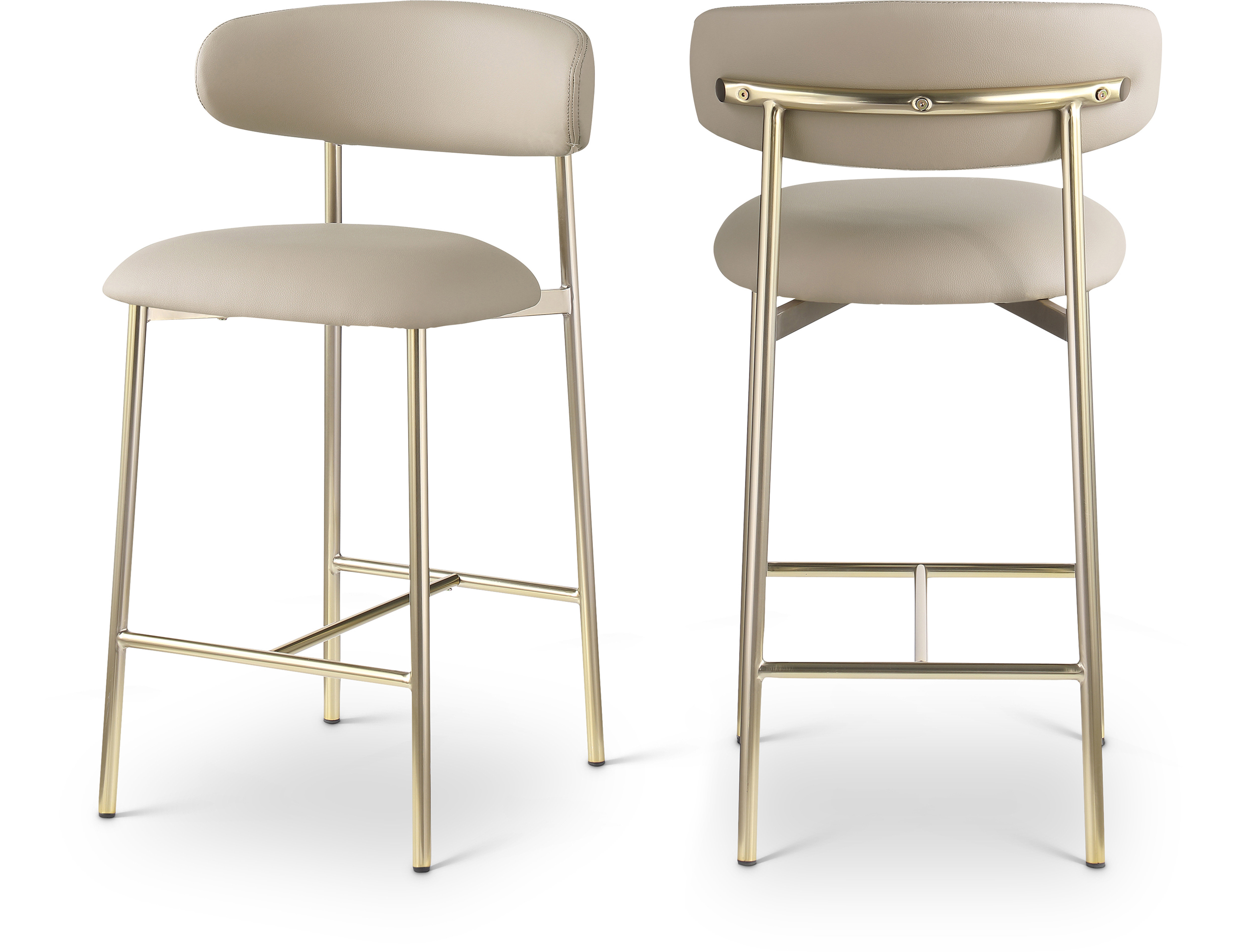 Hikmat Vegan Leather Counter Stool
