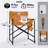Oversized Heated Camping Chair, Portable Directors Chair With 3 Heat Levels And Side Table-911619995
