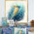 Toile avec cadre flottant or