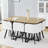 Space-saving Dining Table Sets With Storage, Modern Mdf And Metal