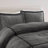 7 Piece Micro Corduroy Comforter Set Grey