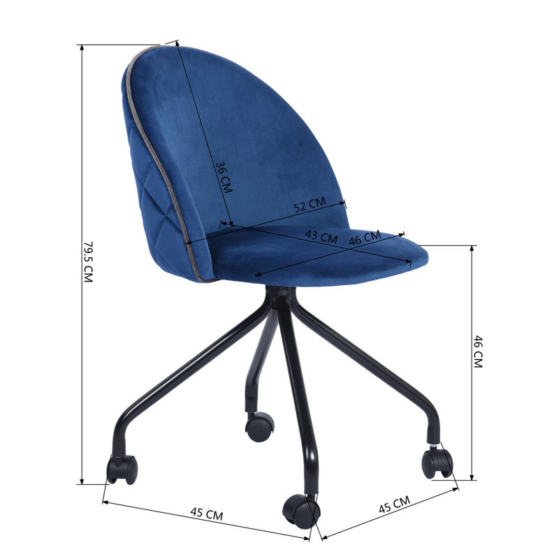 Ackley Office Chair, Blue