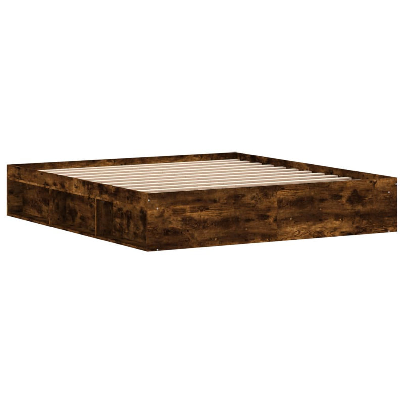 Afriani Storage Bed, Super King (6'), Smoked Oak