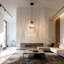Luminaire suspendu géométrique moderne à 1 lumière pour salle à manger, cuisine, vestibule, couloir, chambre à coucher, café-365667842-366497609