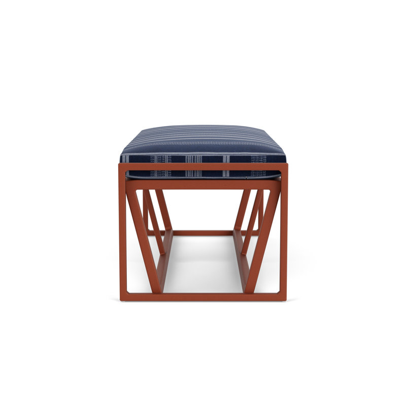 Summit Outdoor Dining Bench, Sea Glass, Consider Indigo