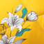 Ensemble d'édredon réversible 2 pièces jaune moutarde à motif floral, ensemble de literie à motif de fleur de lys, édredon en microfibre douce et légère avec 1 taie d'oreiller, literie confortable et respirante pour toutes les saisons-128804073