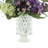 15 " Faux Lilac in Glass Vase