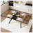 Retro Rectangular Stretch Dining Table With Black Fine Sand Iron Foot Base-1618548739-1618548738