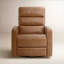 Fauteuil inclinable électrique pivotant en cuir Mila (ensemble de 2)-121439017