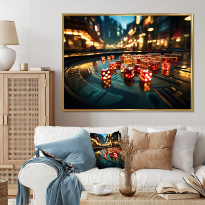 Casino Royale Dice II On Canvas Print