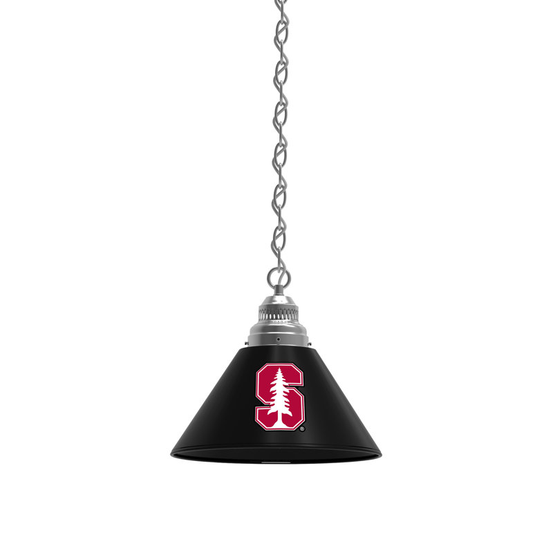 1 - Light Single Pendant, Chrome, Stanford Cardinal