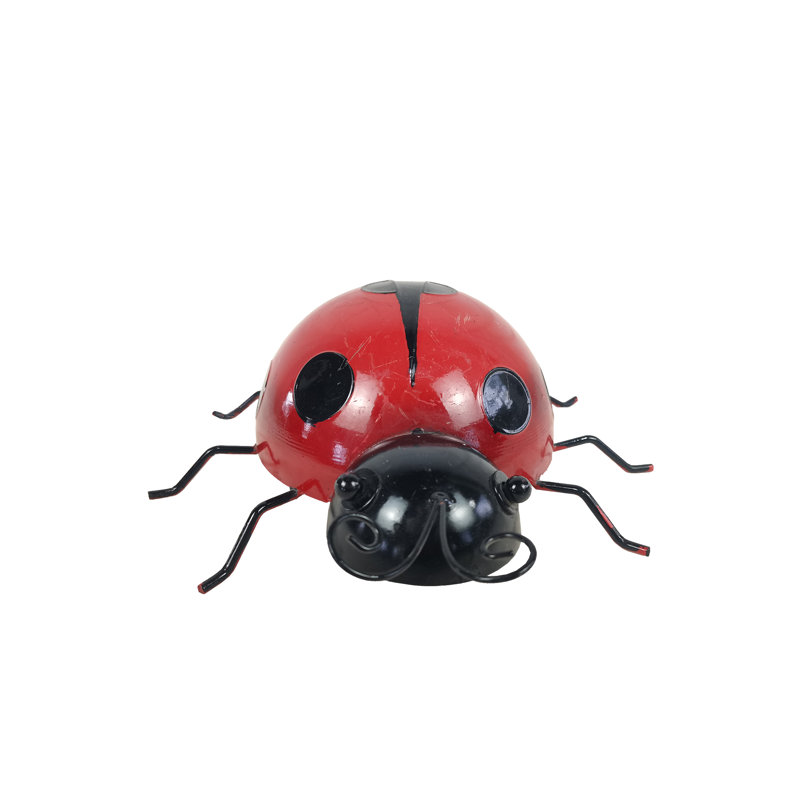Statue de jardin d'extérieur coccinelle ou décoration murale 6 po de hauteur