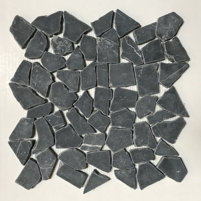 Carreau de mosaïque en marbre 2 po x 2 po, Nero Marquina