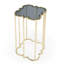 Table de bout de forme libre 24 po or et verre noir