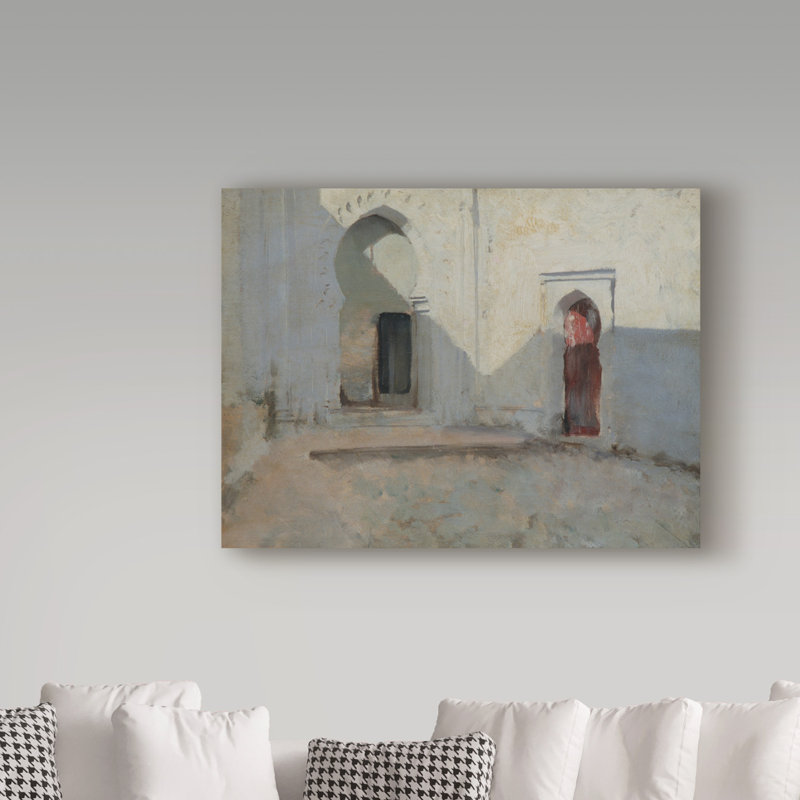 «John Singer Sargent Courtyard Tetuan Morocco» par John Singer Sargent, reproduction sur toile, H 14 po x l 19 po x P 2 po