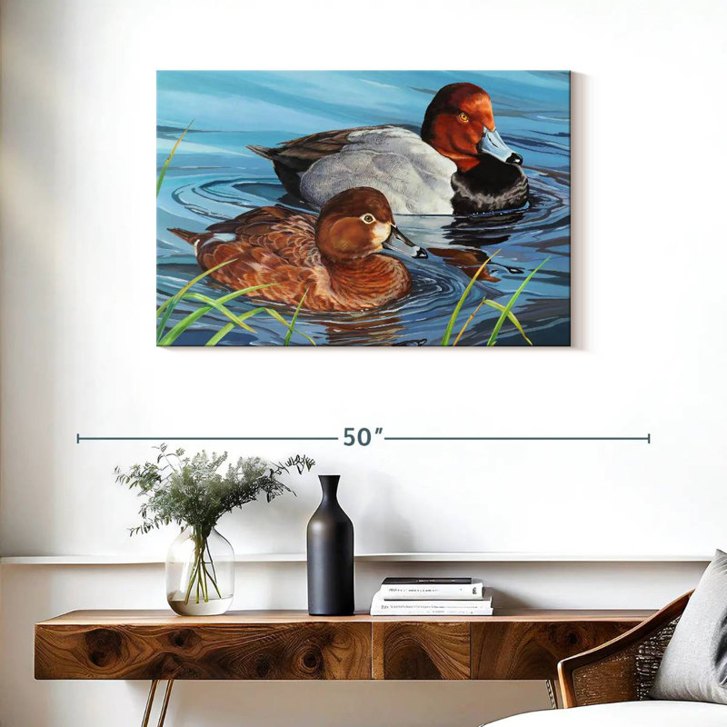 Redheads Ducks, 24" H x 36" W