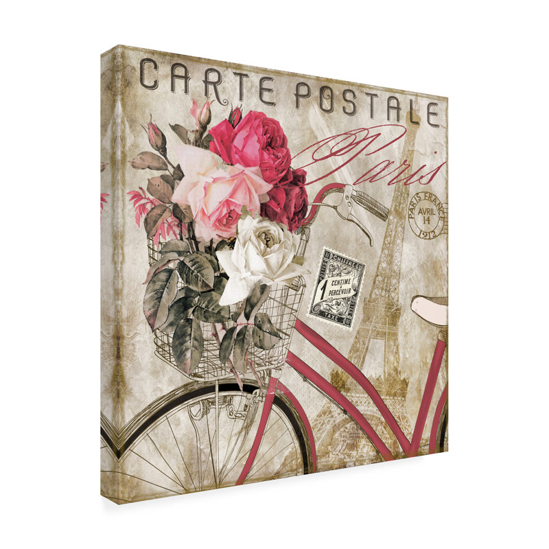 Art sur toile «Bachelor Sasha Postale Paris I», H 14 po x l 14 po