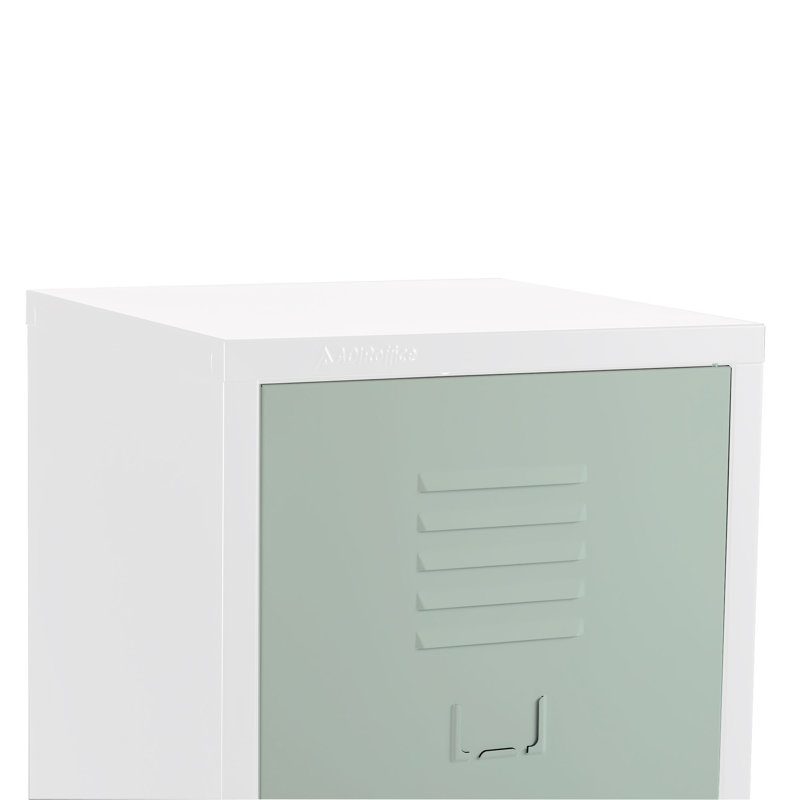 Misty Green Steel Office Locker with Adjustable Shelving