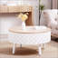 Table basse ronde avec rangement