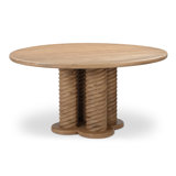 Treccia Round Solid Oak Dining Table