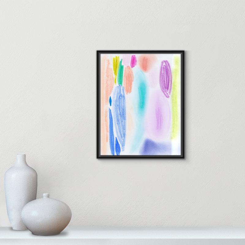 «Vivid Space II» par Bea Dina, Toile avec cadre flottant noir, Pas de tapis, H 21,5 po x l 17,5 po x P 2 po
