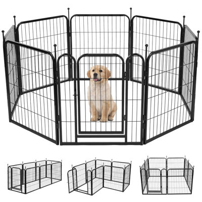 Heavy Duty 8 Panel Folding Metal Pet Playpen Dog Exercise Fence