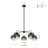 5-Light Hand-Blown Gradient Glass Globe Chandelier