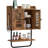 Double Doors Bathroom Wall Cabinet With...