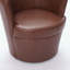 Fauteuil pivotant Petal, cuir fleur et rotation à 360 degrés-2112024719