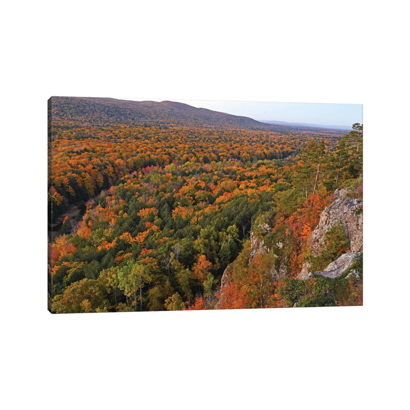 Lake Of The Clouds Autumn 1 Piece Wrapped Canvas Wall Art, 20.32cm H x 30.48cm W x 1.91cm D